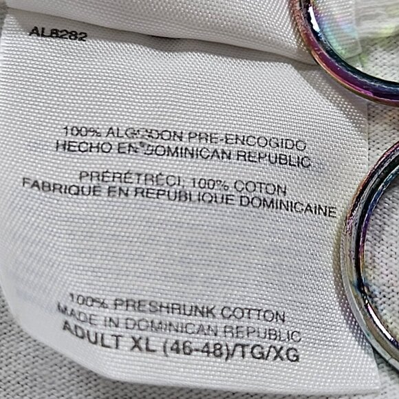 Hanes T Shirt Men XL White Cotton Crewneck SS Graphic Front Print St Thomas USVI - Picture 10 of 12